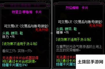 DNF100级版本新附魔卡片预览