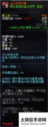 《DNF》100级传说神器防具首饰特殊装备属性展示