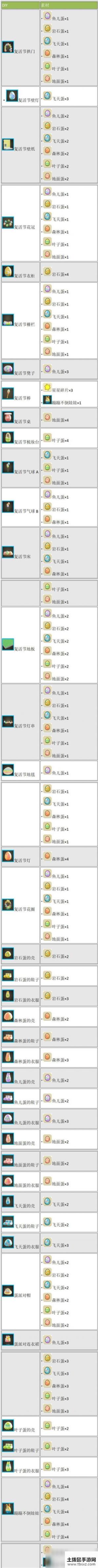 集合啦动物森友会复活节配方有多少种 复活节配方数量介绍