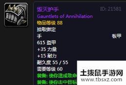 《魔兽世界怀旧服》毁灭护手属性介绍