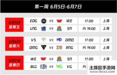 LPL2020夏季赛赛程一览