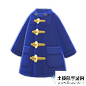 《集合啦！动物森友会》海军蓝羊毛混纺牛角扣大衣介绍