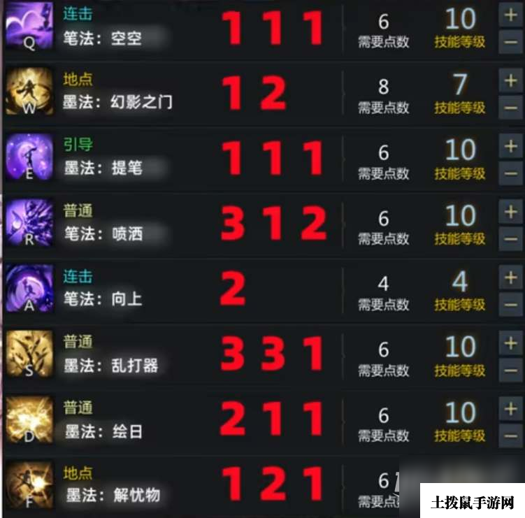 《命运方舟》墨灵技能加点攻略