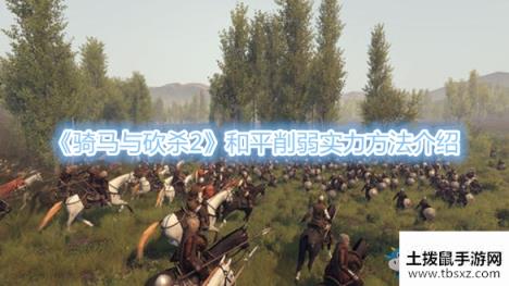 骑马与砍杀2和平削弱实力方法介绍游戏攻略